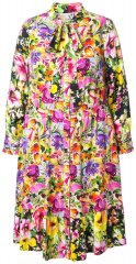 Ulla Popken 845512 Blomstret skjortekjole Bærrød