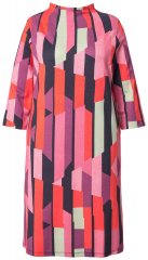 Ulla Popken 845794 Mønstret jerseykjole Rosa
