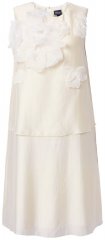 Ulla Popken 847918 Blomstret chiffonkjole Benhvid