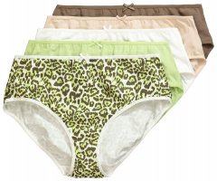 Ulla Popken 848810 Dyreprintede trusser 5-pak Taupe