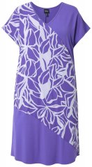 Ulla Popken 849033 Mønstret chiffonkjole Lilla