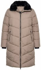 Ulla Popken 850041 Vatteret frakke Taupe