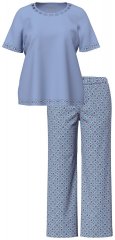 Ulla Popken 850045 Kortærmet pyjamas Lyseblå