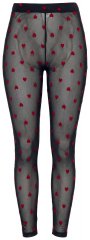 Ulla Popken 850264 Mønstrede strømpeleggings Sort