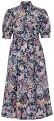 Ulla Popken 850298 Blomstret skjortekjole Mørkeblå