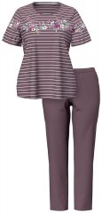 Ulla Popken 850403 Blomstret pyjamas Brun
