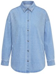 Ulla Popken 851036 Denimjakke Lyseblå