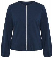 Ulla Popken 851040 Sweatjakke med lynlås Mørkeblå