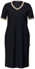 Ulla Popken 851237 Stribet natkjole Sort
