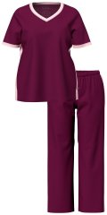 Ulla Popken 851245 Pyjamas Bærrød