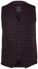 JP1880 851393 Ternet tweedvest Vinrød
