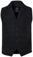JP1880 851395 Ternet tweedvest med stretch Sort