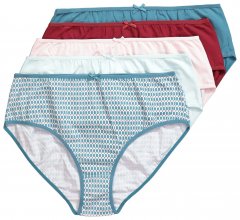 Ulla Popken 851725 Mønstrede trusser 5-pak Lilla