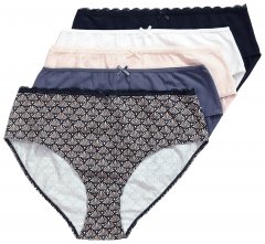 Ulla Popken 851730 Mønstrede trusser 5-pak Beige