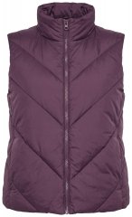 Ulla Popken 851833 Quiltet vest med ståkrave Brun