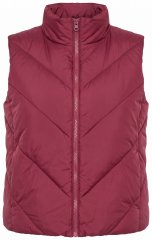 Ulla Popken 851833 Quiltet vest med ståkrave Rød