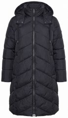 Ulla Popken 851842 Vatteret frakke Sort