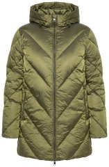 Ulla Popken 852023 Vatteret frakke Olivengrøn