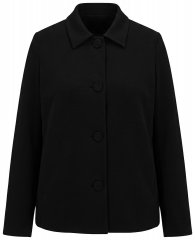 Ulla Popken 852167 Blazer med skjortekrave Sort
