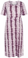 Ulla Popken 852854 Stribet midikjole Brun
