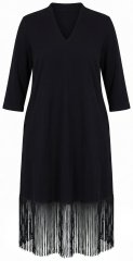 Ulla Popken 852937 Jerseykjole Sort