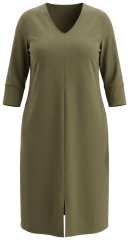 Ulla Popken 853510 Midikjole med lommer Khaki