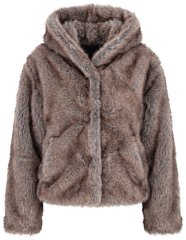 Ulla Popken 854617 Jakke i kunstpels Beige