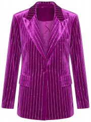 Ulla Popken 855499 Velourblazer med similisten Magenta