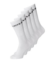 Jack & Jones Basic Logo Tennisstrømper Hvid 5-pak