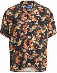 Jack & Jones Tokyo mønstret hawaiiskjorte mørkebrun
