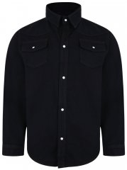 Kam Jeans 602 Denimskjorte Sort