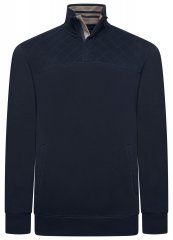 Kam Jeans 7092 Sweatshirt med halv lynlås Mørkeblå