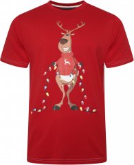 Kam Jeans X028 Rudolph Print T-Shirt Red