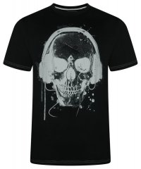 Kam Jeans 5811 T-shirt med dødningehoved Sort