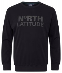North Latitude 53123 Sweatshirt med logo Sort