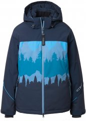 Ulla Popken Landscape Print Triple Function Performance Jacket Navy