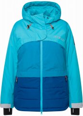 Ulla Popken HYPRAR Colorblock Fully Lined Ski Jacket Bright Turquoise