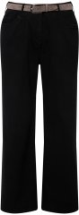 Ulla Popken Mary Fit Wide Leg Stretch Jeans Black