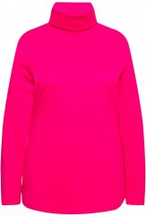 Ulla Popken Basic Long Sleeve Slim Fit Turtleneck Red Pink