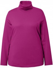Ulla Popken Basic Long Sleeve Slim Fit Turtleneck Berry