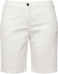 Ulla Popken Basic Denim Mandy Bermuda Shorts Snow White