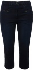 Ulla Popken Cropped Stretch Blend Mony Jeans Denim Blue