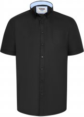 D555 James Kortærmet Oxfordskjorte TALL Sort