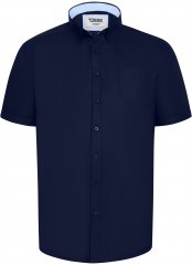 D555 James Kortærmet Oxfordskjorte TALL Marineblå