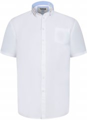D555 James Kortærmet Oxfordskjorte TALL Hvid
