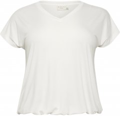Kaffe Curve Jena V-hals T-shirt Chalk