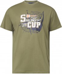 North Latitude 61119 T-Shirt med Print Olivengrøn