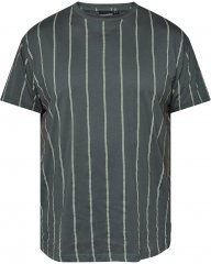 North Latitude 61319 Stribet T-Shirt Mørkegrøn