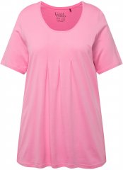 Ulla Popken Essential Front Pleat Tee Light Pink