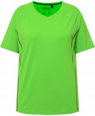Ulla Popken Piping Accent Functional UVP 50+ Stretch Knit Top Light Green